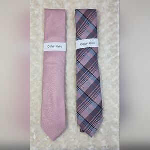Calvin Klein Pink and Purple Tie Set